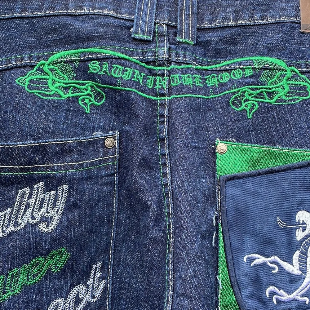 RARE SITH Satin in the Hood LOYALTY POWER RESPECT Men’s Big & Tall Jeans Sz 40 - Picture 5 of 10